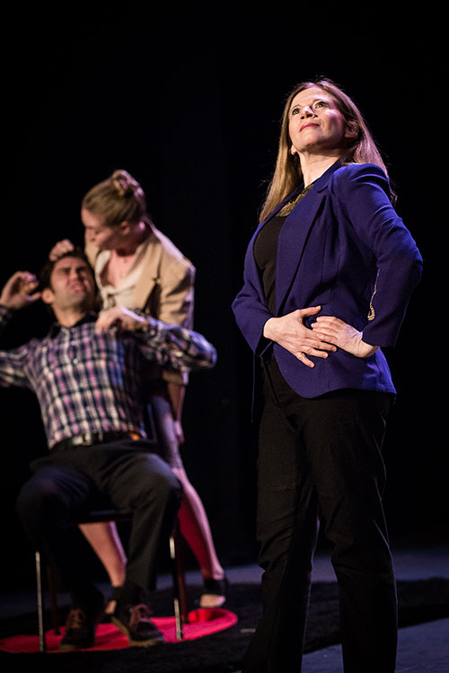 Liz Hovey as Julie, with Miriam Capper and Luke Reeves